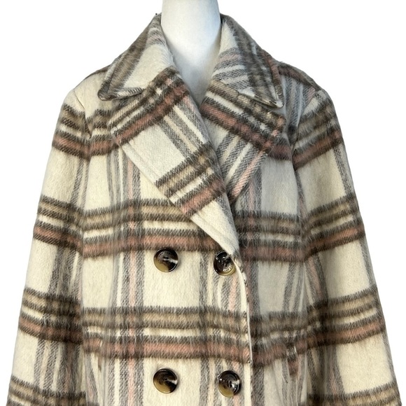 Sam EDELMAN WOMENS NEW WITH TAGS STYLE #64864X BLURRED PLAID COAT - Picture 2 of 16